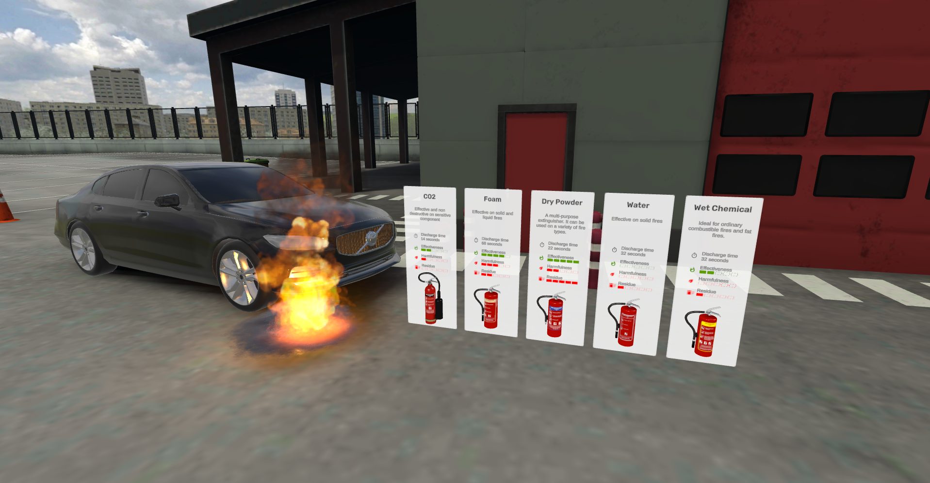 Darstellung eines Feuers in der virtuellen Realität